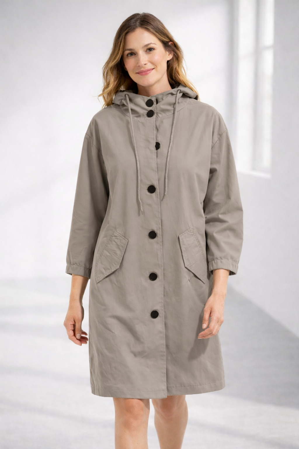Women's Hooded Jacket in Medium Length