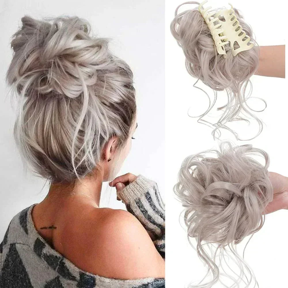 Women's Instant Messy Bun Hair Clip with Voluminous Curls