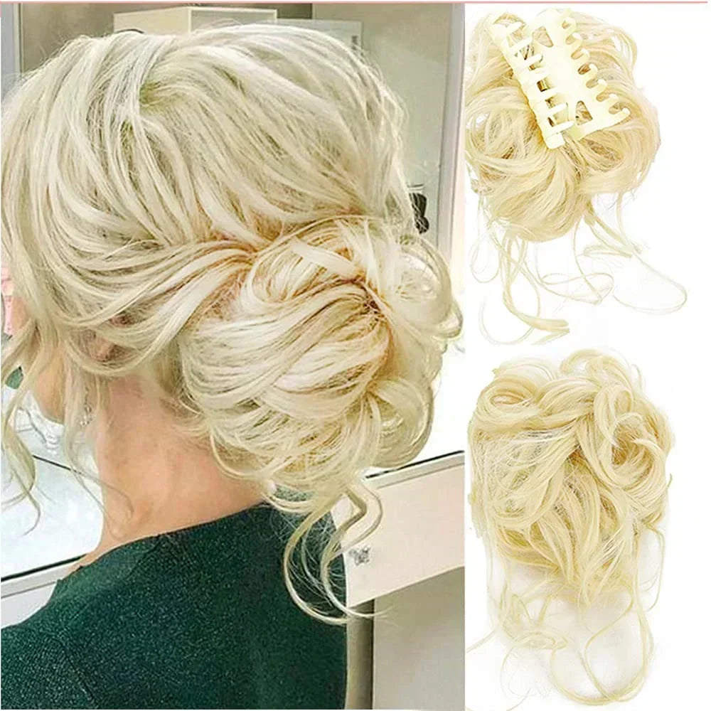 Women's Instant Messy Bun Hair Clip with Voluminous Curls