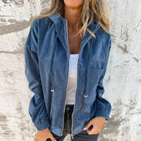 Women's Lightweight and Stylish Zip-Up Hooded Jacket