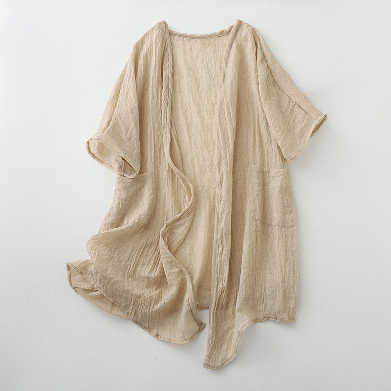 Women's Lightweight Open-Front Cardigan with Pockets