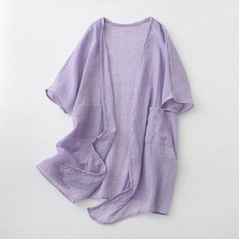 Women's Lightweight Open-Front Cardigan with Pockets