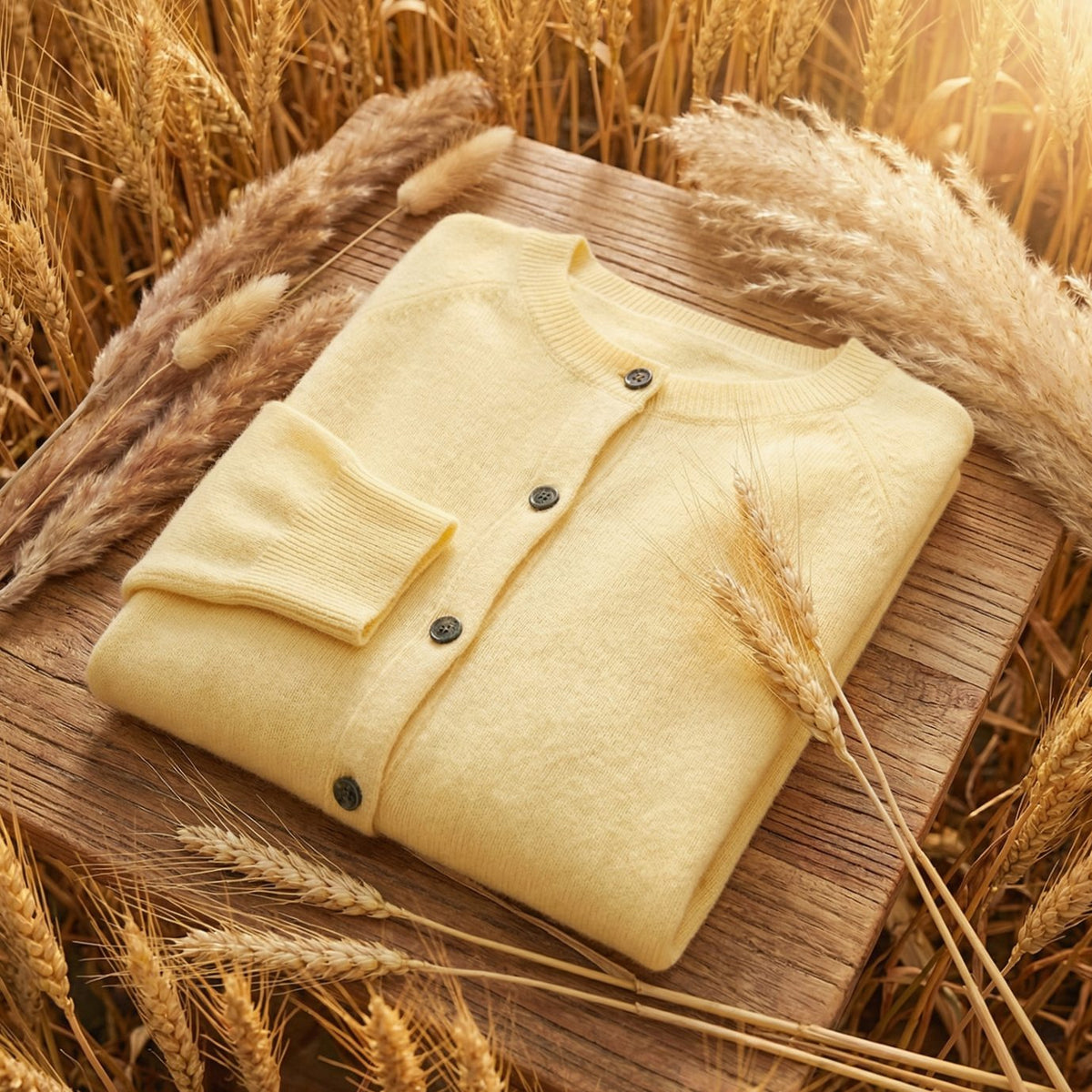 Women's Merino Wool Long-Sleeve Button-Up Cardigan