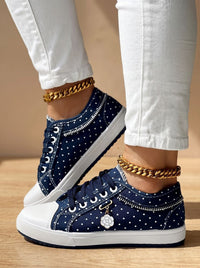 Women's Orthopedic Lace-Up Floral Mesh Platform Sneakers
