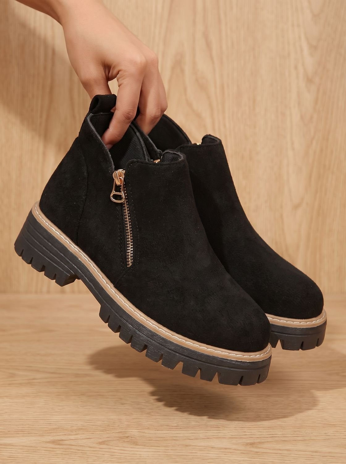 Women's Orthopedic Side-Zip Leopard Print Ankle Boots