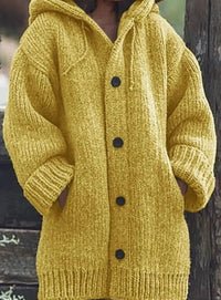 Women's Oversized Chunky Knit Hooded Cardigan