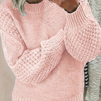 Women's Oversized Lantern-Sleeve Chunky Knit Sweater