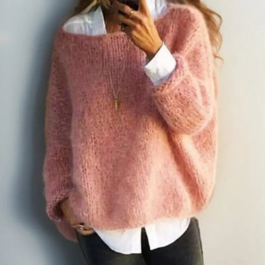 Women's Oversized Mohair-Blend Knit Sweater