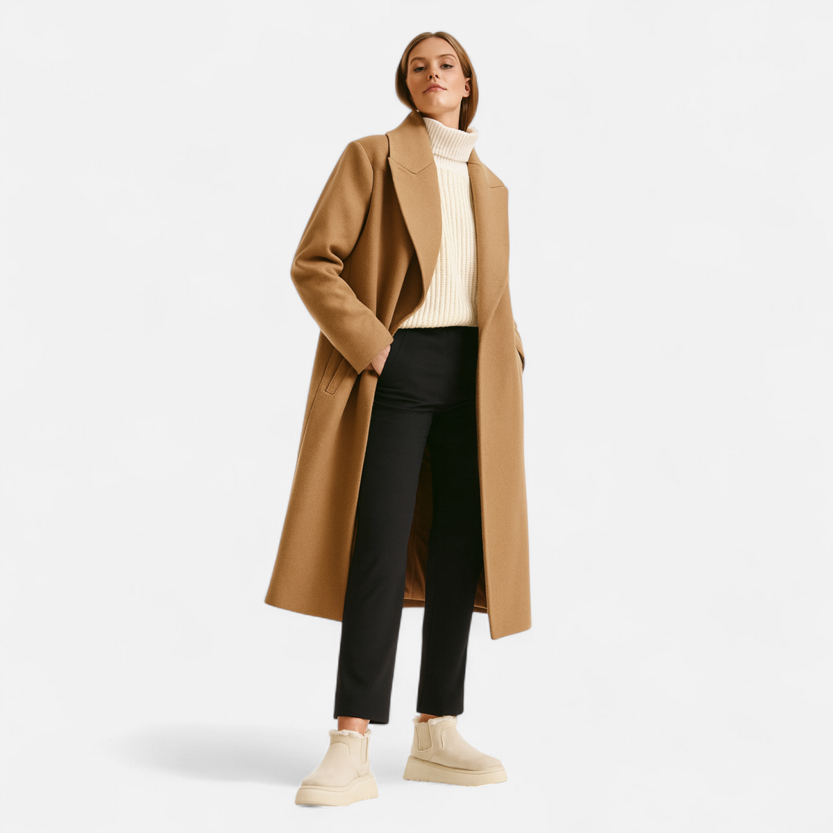Women's Plush Platform Ankle Boots – Chelsea Silhouette
