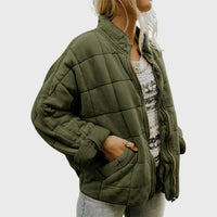Women's Quilted Zip-Up Stand-Collar Puffer Coat