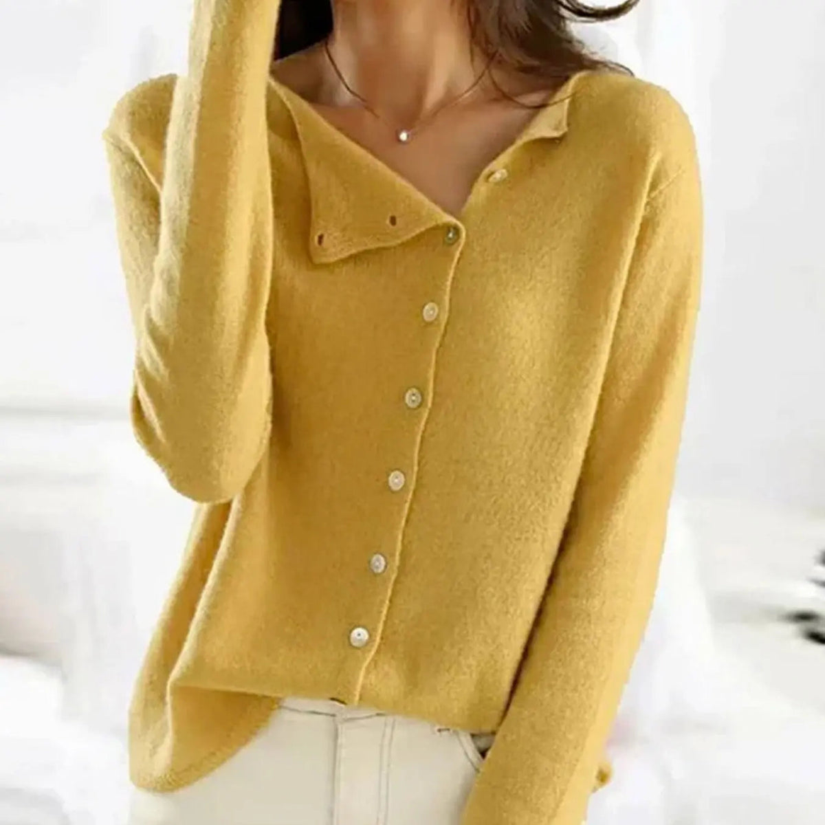 Women's Relaxed-Fit Button-Front Knit Cardigan Sweater