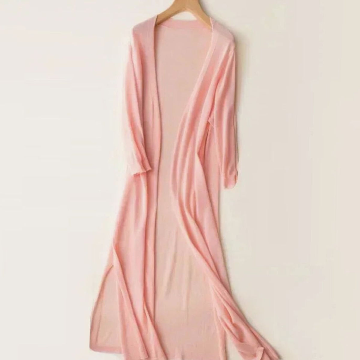 Women's Relaxed Open-Front Lightweight Knit Long Cardigan