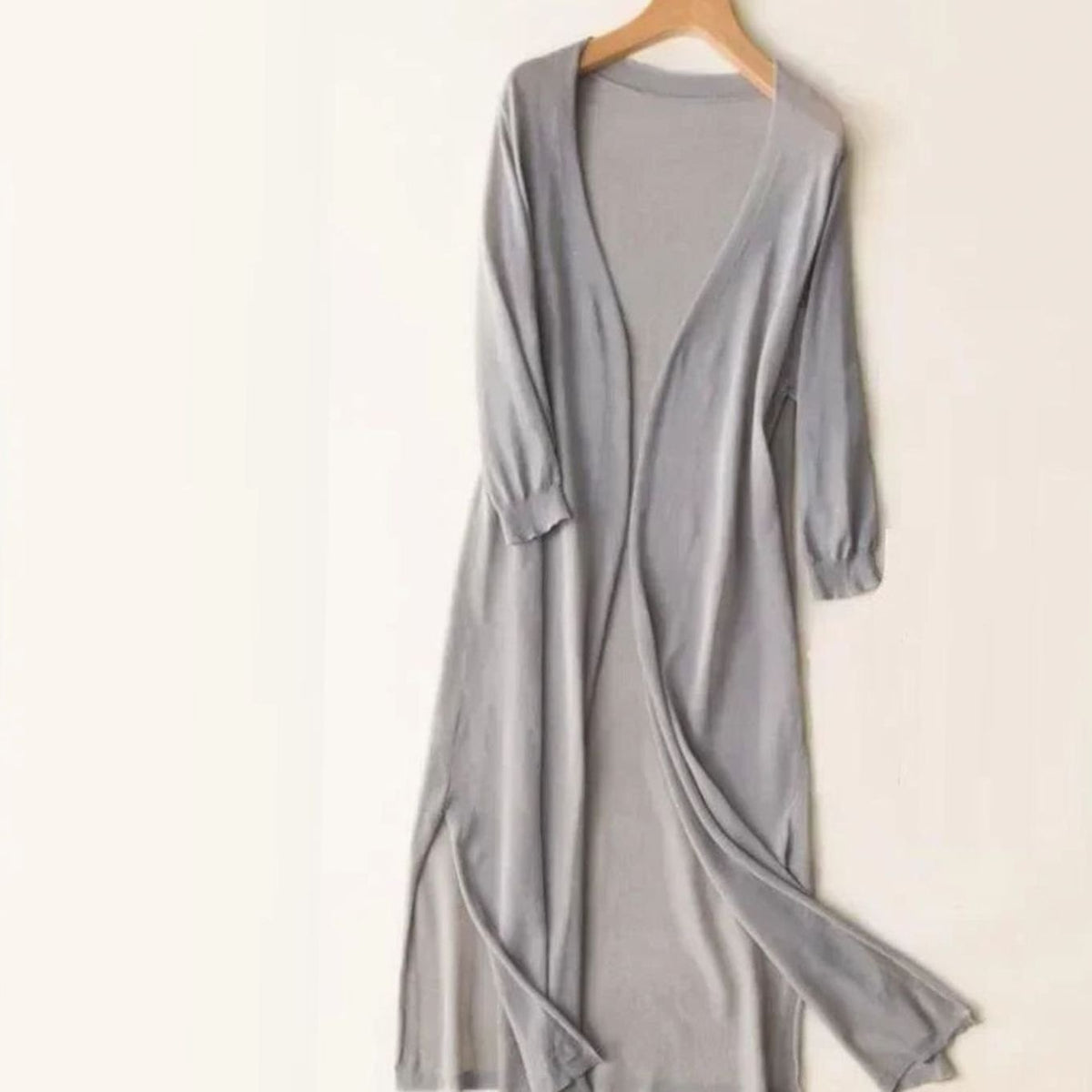 Women's Relaxed Open-Front Lightweight Knit Long Cardigan