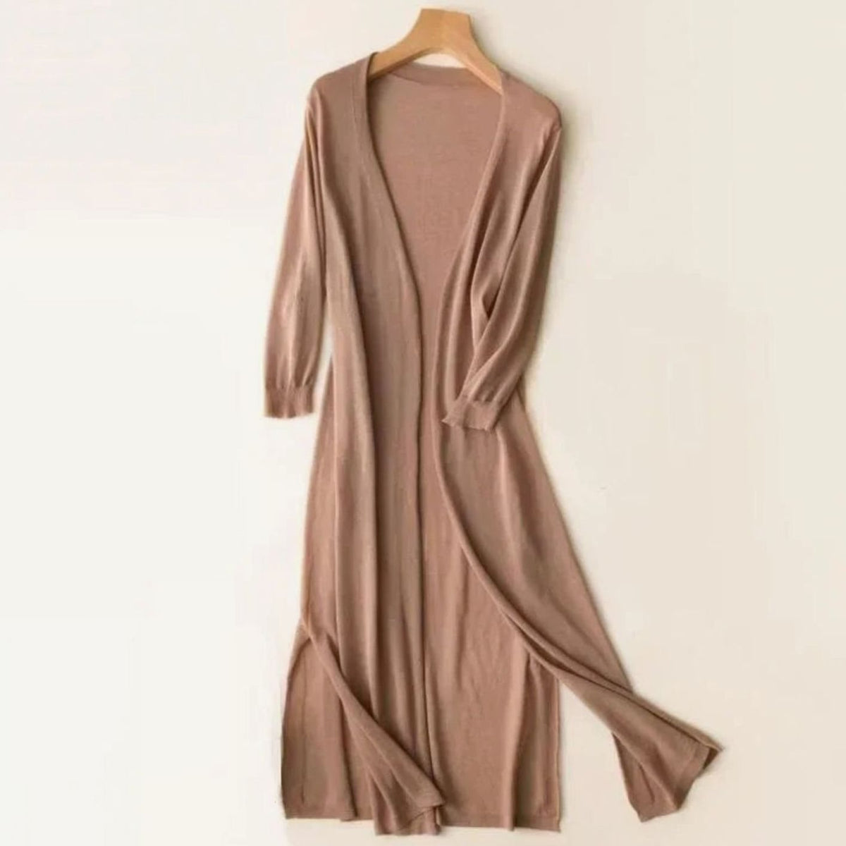 Women's Relaxed Open-Front Lightweight Knit Long Cardigan