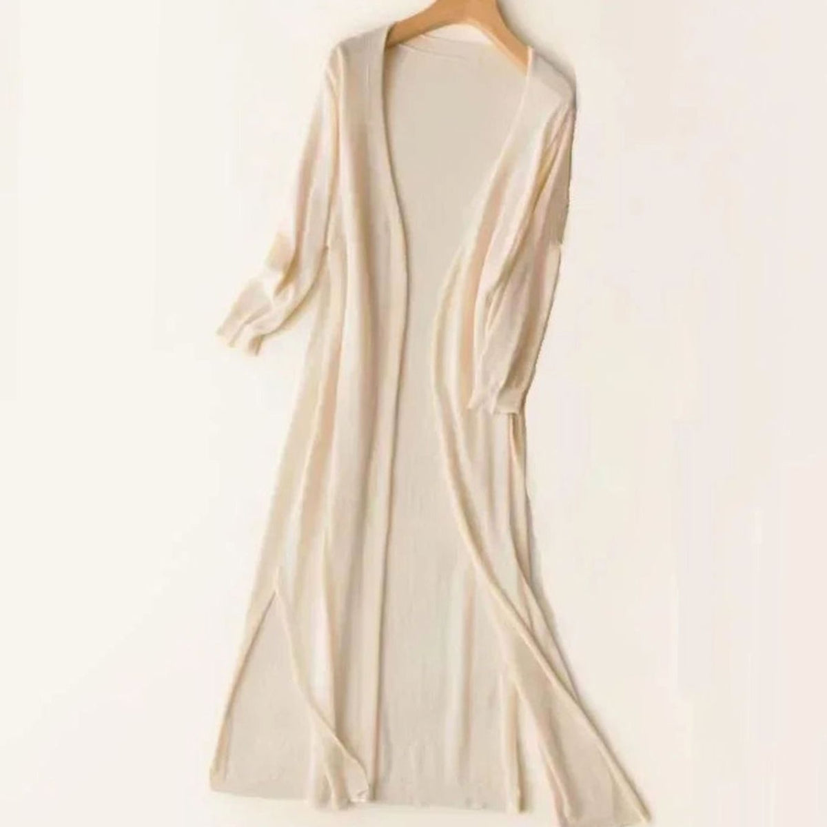 Women's Relaxed Open-Front Lightweight Knit Long Cardigan