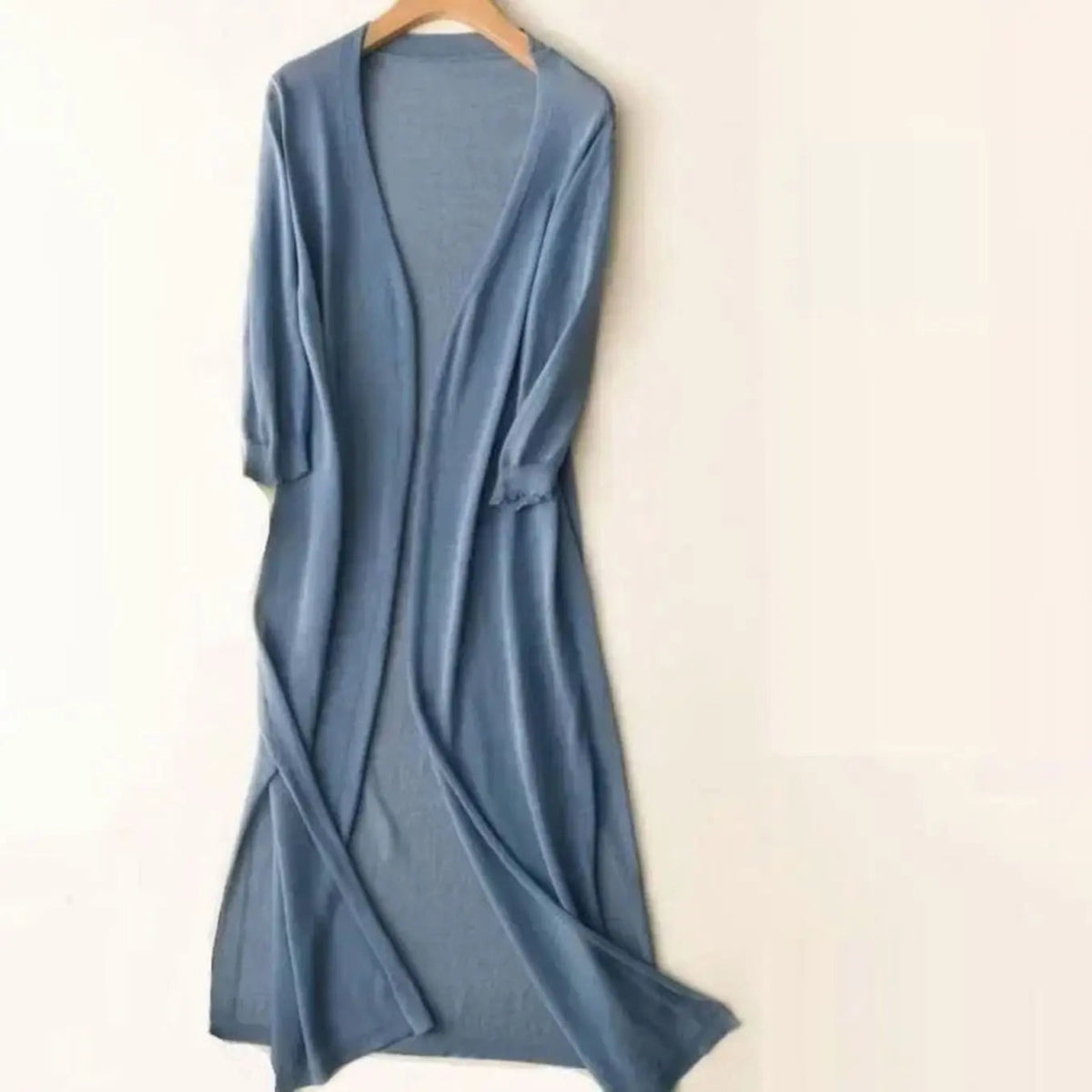 Women's Relaxed Open-Front Lightweight Longline Cardigan