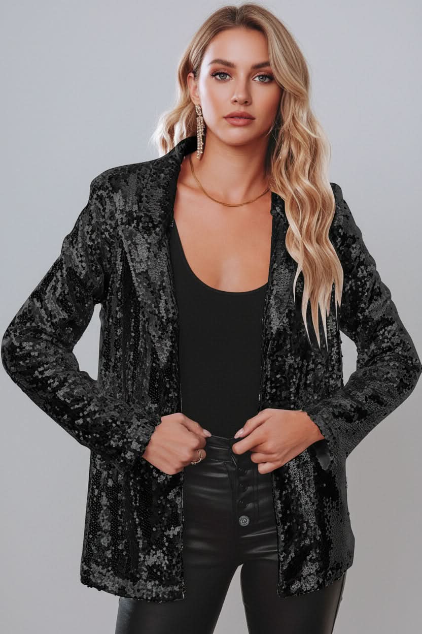 Women's Shimmering Sequin Blazer