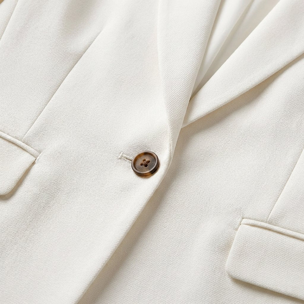 Women's Single-Button Tailored Blazer with Classic Lapels