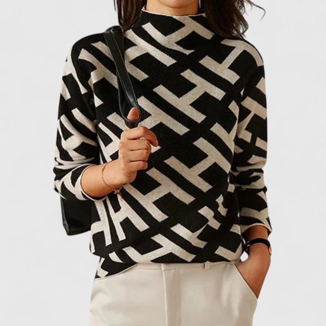 Women's Sweater with Modern Knit Pattern