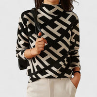 Women's Sweater with Modern Knit Pattern