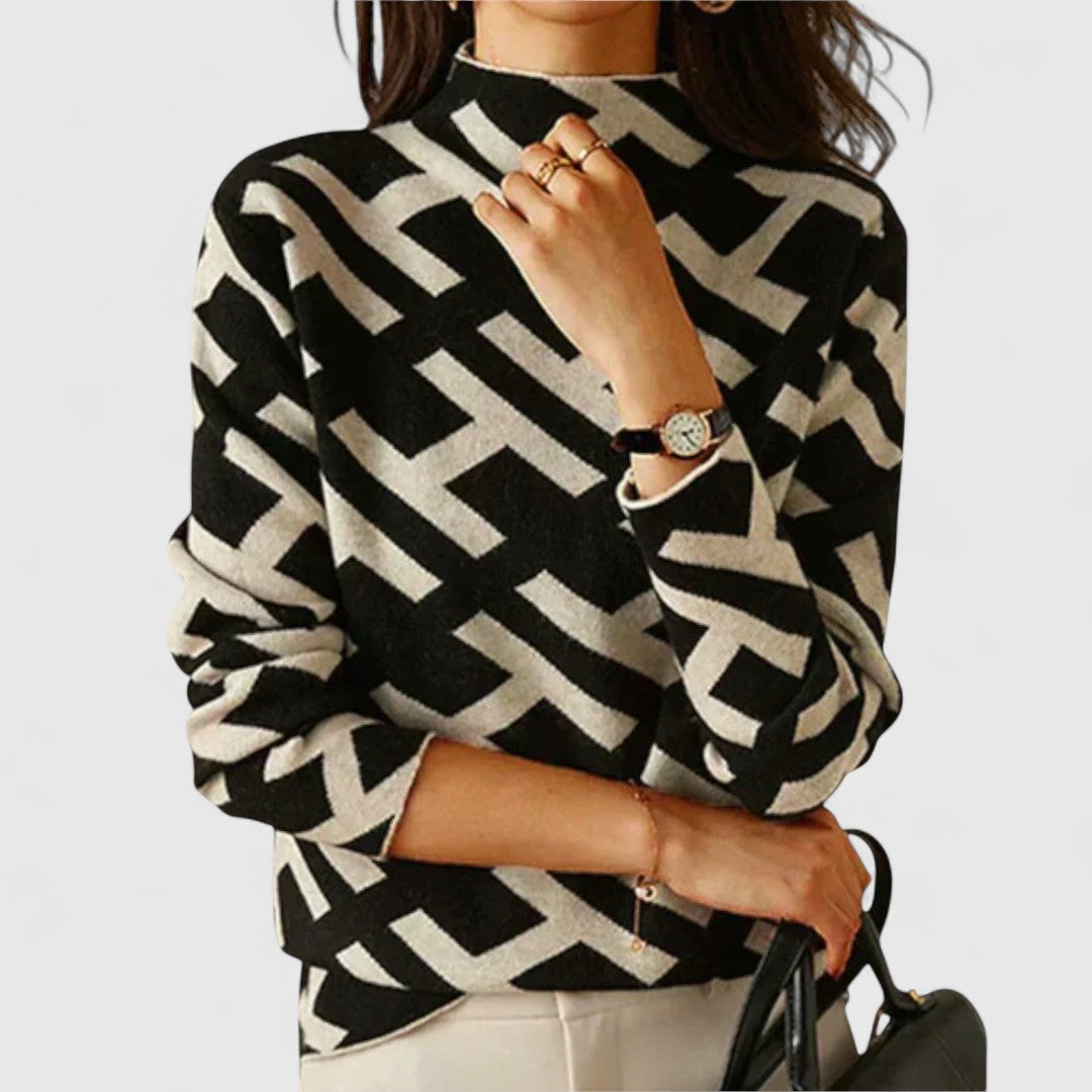 Women's Sweater with Modern Knit Pattern
