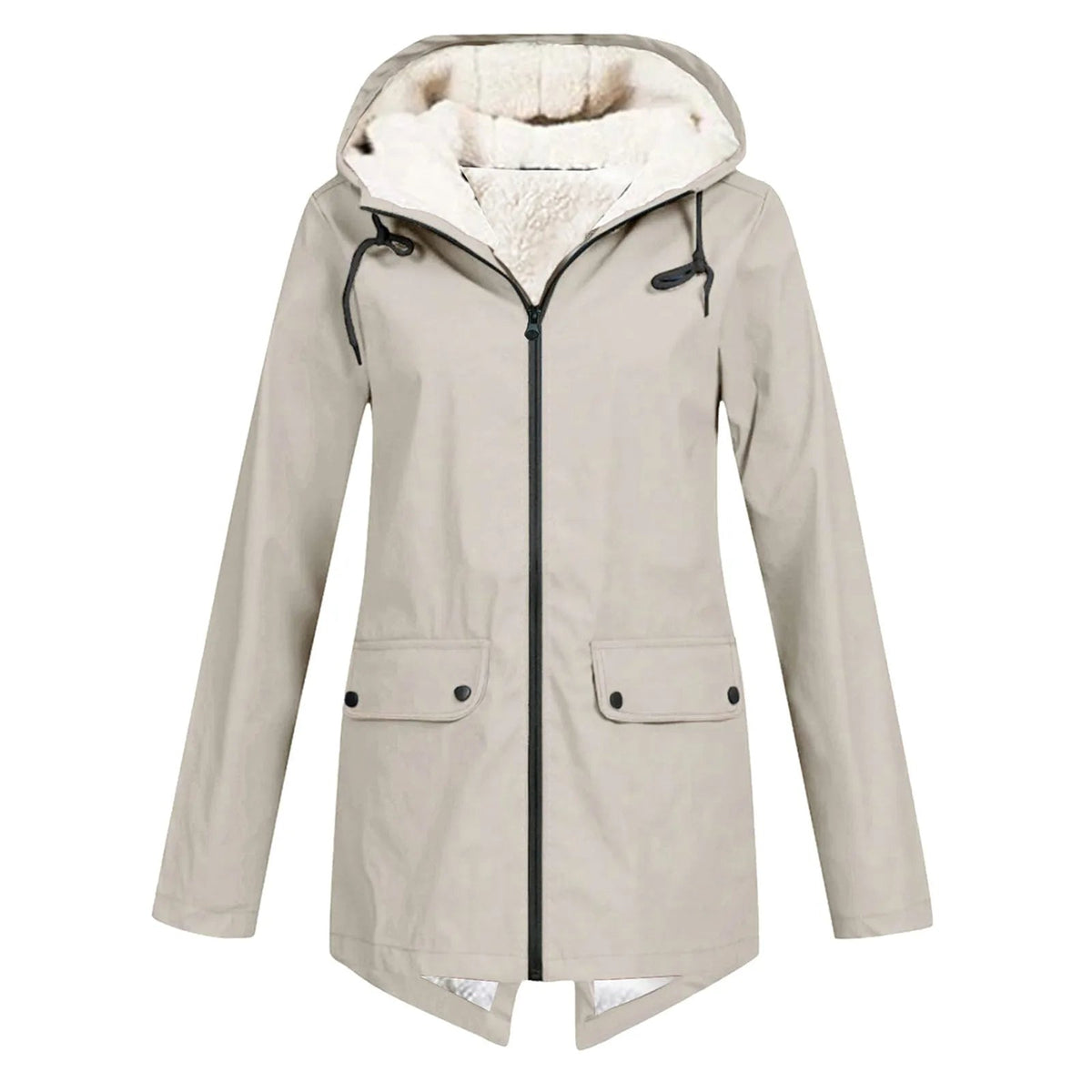 Women's Water-Repellent Sherpa-Lined Hooded Jacket