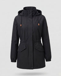 Women's Water-Resistant Hooded Drawstring Parka