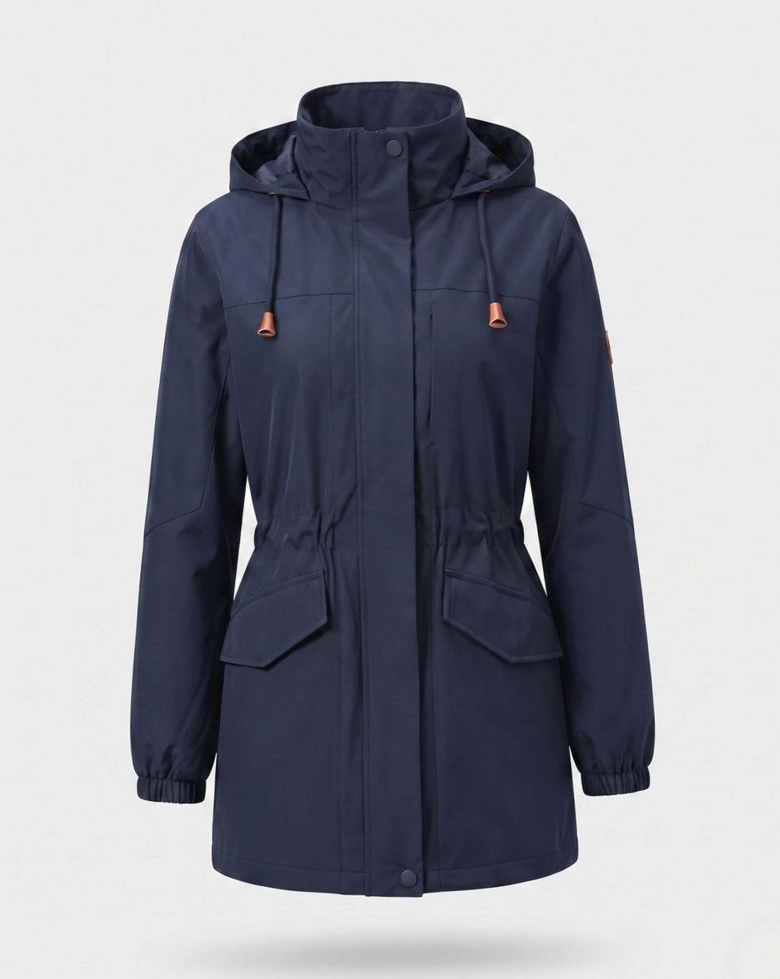 Women's Water-Resistant Hooded Drawstring Parka