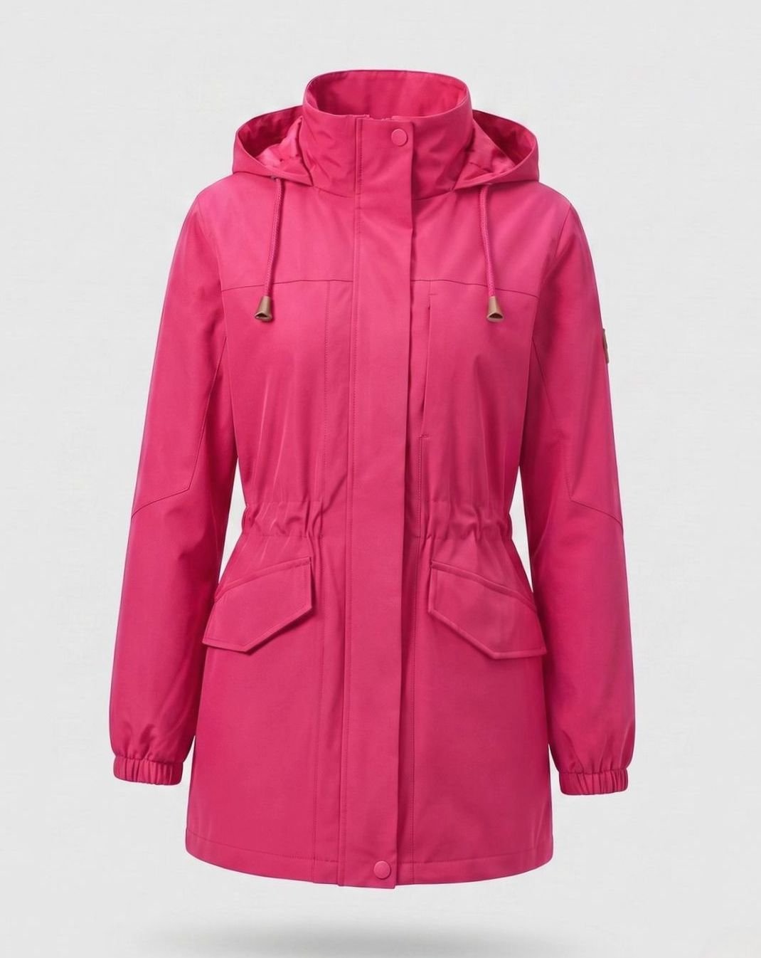 Women's Water-Resistant Hooded Drawstring Parka