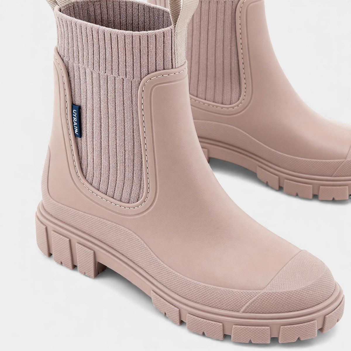 Women's Waterproof Slip-On Chelsea Boots with Smooth Finish