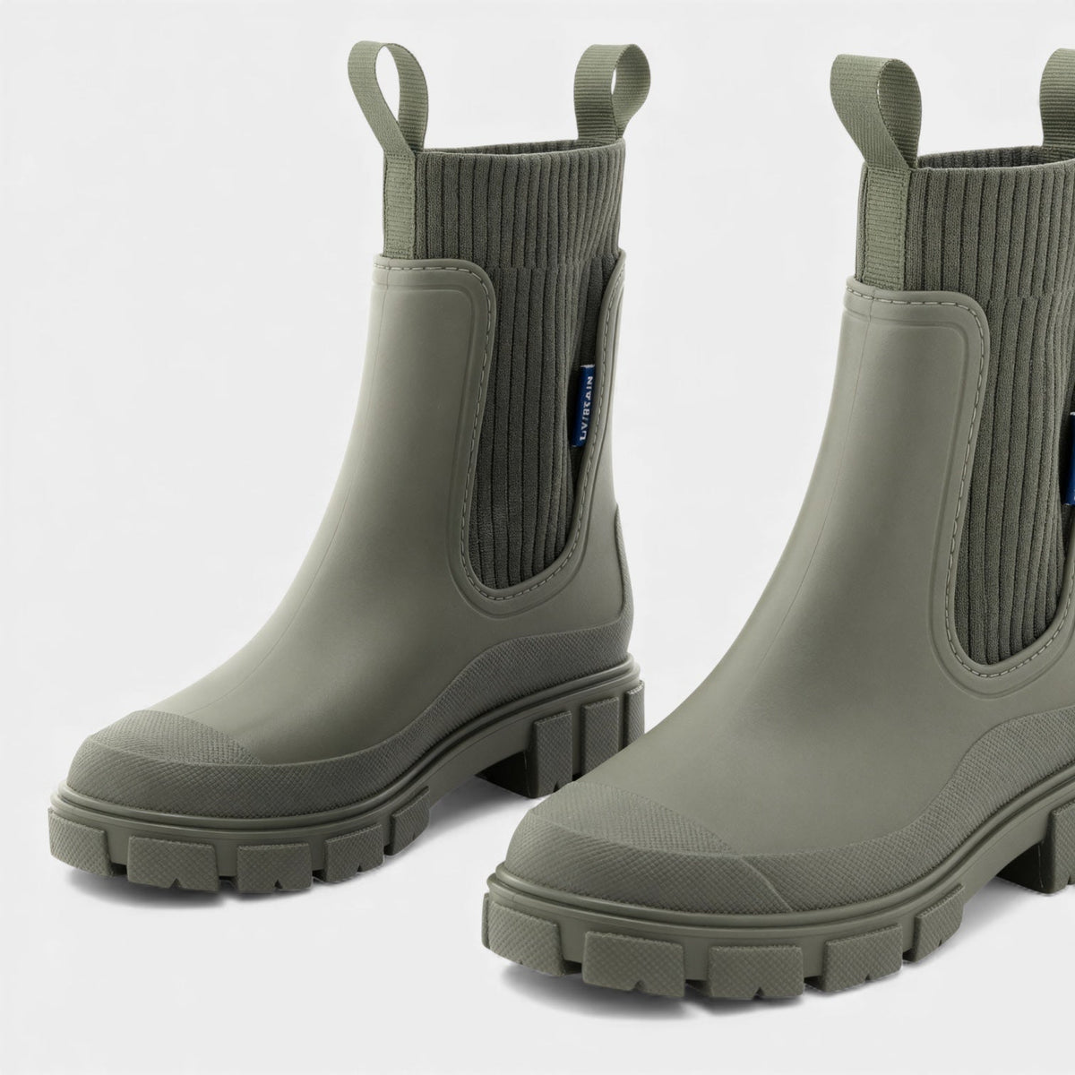 Women's Waterproof Slip-On Chelsea Boots with Smooth Finish