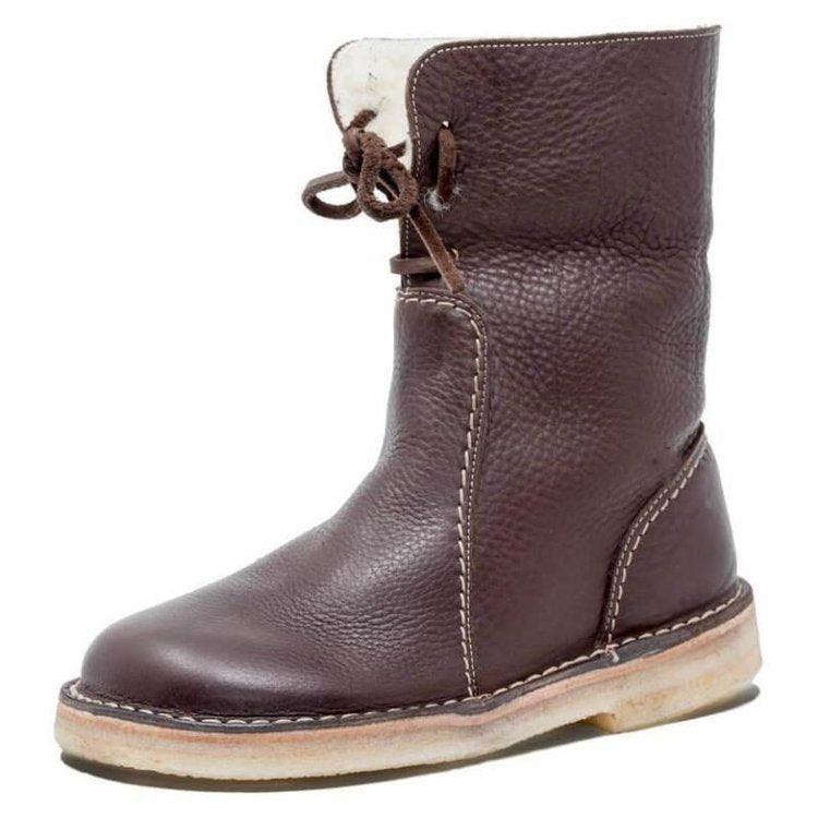 Women's Waterproof Winter Boots with Fleece and Wool Lining