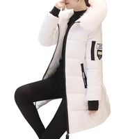 Women's Windproof Hooded Winter Coat with Pockets